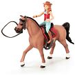 Schleich Zrzka Hannah s pohyblivými klouby na koni