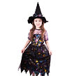 Rappa Dětský kostým čarodějnice barevná/Halloween (M)