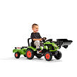 FALK Šlapací traktor Claas Arion 410 s nakladačem a vozíkem, zelený
