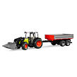 Bruder Traktor Claas Nectis + čelní nakladač + sklápěcí vůz