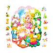 Puzzler Dřevěné barevné puzzle - Amelia Princess of Magic