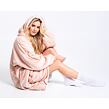Cozy Noxxiez CH357 Béžová - hřejivá televizní mikinová deka s kapucí pro teenagery a dospělé