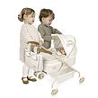 DeCuevas 86078 Můj první kočárek pro panenky s taškou Verona 2024 - 56 cm