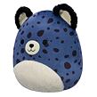 SQUISHMALLOWS Modrý gepard s chlupatým bříškem - Spotts, 30 cm