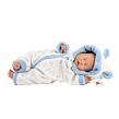 Llorens 63311 LITTLE BABY spící realistická panenka miminko s měkkým látkovým tělem 32 cm