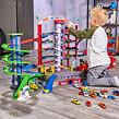 Majorette Garáž Super City + 6 autíček a vlak