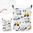 Sipo Koš na hračky se šňůrkou, skládací bavlněný / 43 l, Mini Trucks