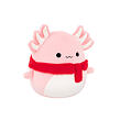 SQUISHMALLOWS Růžový axolotl s šálou - Archie, 30 cm