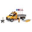 Bruder Mercedes Benz Sprinter - silničáři + značky, figurka