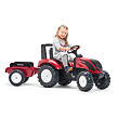 FALK Šlapací traktor VALTRA S4 s vozíkem