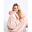 Cozy Noxxiez CH357 Béžová - hřejivá televizní mikinová deka s kapucí pro teenagery a dospělé