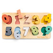 New Classic Toys Vkládací dřevěné puzzle - Čísla od 0 do 9