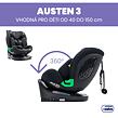 Asalvo AUSTEN 3 Autosedačka i-Size 40-150, 360° šedá