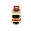 Rappa Kovová česká retro tramvaj červená 16cm - otevírací dveře