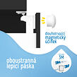 Sipo Magnetické zámky na skříně a zásuvky, sada 4 ks + 1x magnetický klíč, BÍLÁ