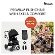 Hauck Sporťák Comfort N Care + nánožník / adaptér na autosedačku, Black