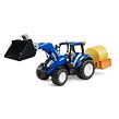 Bruder Traktor NEW HOLLAND + plošina, balík, čelní nakladač