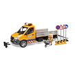 Bruder Mercedes Benz Sprinter - silničáři + značky, figurka