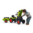 FALK Šlapací traktor Claas Arion s vlečkou a otevírací kapotou