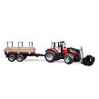 Bruder Traktor MASSEY FERGUSON + přepravník na dřevo