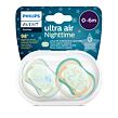 Philips AVENT Šidítko Ultra air noční 0-6m , 2ks