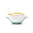 BabyOno Miska s přísavkou a lžičkou - bílomátová