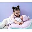 Llorens 74132 NEW BORN mrkací realistická panenka miminko se zvuky a měkkým látkovým tělem 42 cm