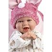 Llorens 74134 NEW BORN realistická panenka miminko se zvuky a měkkým látkovým tělem 42 cm