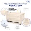 Asalvo COMPLET DUO cestovní postýlka s druhým dnem a hrazdičkou, owl