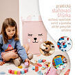 Sipo Koš na hračky se šňůrkou, skládací bavlněný / 43 l, Teddy Bear Pink