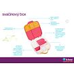 b.box Svačinový box velký - růžový/oranžový