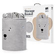 Sipo Koš na hračky Premium Bouclé se šňůrkou / 43 l, Bear (Grey)