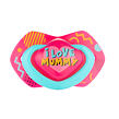 CANPOL BABIES B - Set symetrických silikonových dudlíků 6-18m NEON LOVE růžový