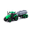 Traktor "Progres" s přívěsem cisternou, na setrvačník, zelený
