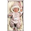 Llorens 74106 NEW BORN - realistická panenka miminko se zvuky a měkkým látkovým tělem - 42 cm