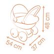 Smoby Baby Nurse Kočárek hluboký pro panenky PRAM