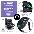Asalvo AUSTEN 3 Autosedačka i-Size 40-150, 360° šedá