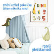 Sipo Nástěnné samolepky do dětského pokoje, Dino Numbers