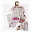 Llorens M740-06 Obleček pro panenku miminko NEW BORN velikosti 40-42 cm s nosítkem přes rameno