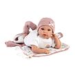 Llorens M636-50 Obleček pro panenku miminko NEW BORN velikosti 35-36 cm s doplňky
