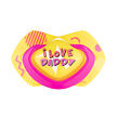 CANPOL BABIES B - Set symetrických silikonových dudlíků 6-18m NEON LOVE růžový
