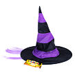 Rappa Klobouk s vlasy čarodějnice/Halloween
