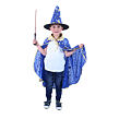 Dětský plášť modrý s kloboukem čarodějnice/Halloween