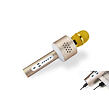 Teddies Mikrofon karaoke Bluetooth zlatý na baterie s USB kabelem