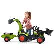 FALK Šlapací traktor Claas Arion 410 s nakladačem, bagrem a vozíkem