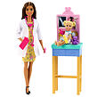 Mattel Barbie Povolání herní set s panenkou Dětská doktorka-tmavovláska