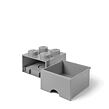 LEGO úložný box 4 s šuplíkem - šedá