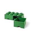 LEGO úložný box 8 s šuplíky - tmavě zelená