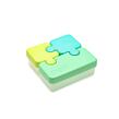 Melii Svačinový box Puzzle 850 ml - zelený, limetkový, modrý