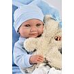 Llorens 73807 NEW BORN CHLAPEČEK - realistická panenka miminko s celovinylovým tělem - 40 cm